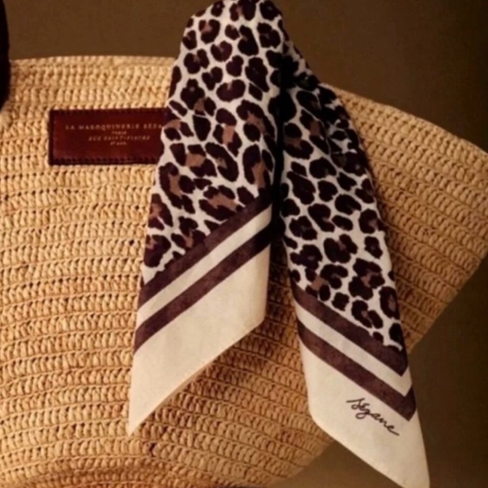 Sezane Leopard Print Scarf